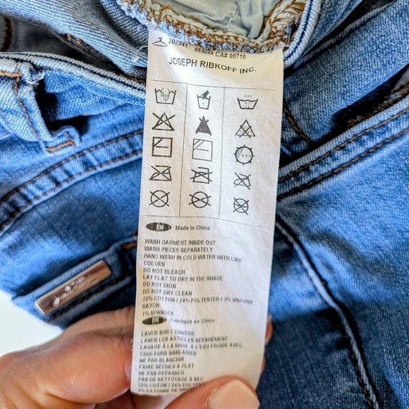 Joseph Ribkoff Jeans Pantalon 202341 – Embellished Hem Slim Fit, Women’s 8 #33 - Picture 8 of 8